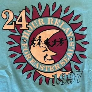 Vintage Men’s Easter Seal’s 24 Hour Relay 1997 Cotton T-Shirt Large